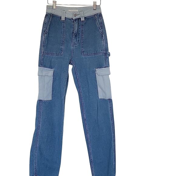 Pacsun Colorblock Boyfriend Cargo Carpenter Pants, 26 - Picture 1 of 10